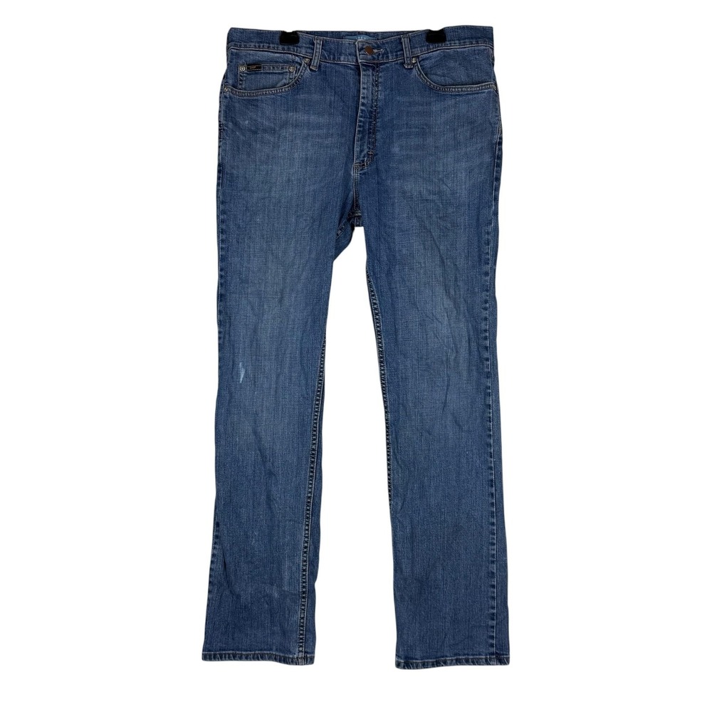 Lee Premium Classic Fit Jeans Mens 38x34‎ Blue Med Wash Straight Denim Stretch